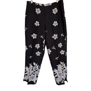 Tommy Bahama Women's 100% Silk Pants Size 8 Lined Straight Leg Tropical Print Re
